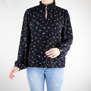 شومیز گلدار زنانه گل ریز