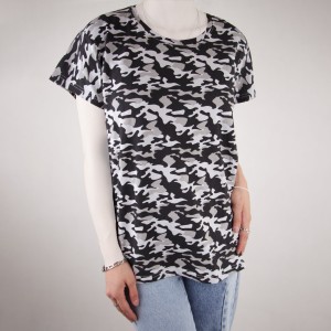 تیشرت زنانه پنبه ایسان  طرح چریکی