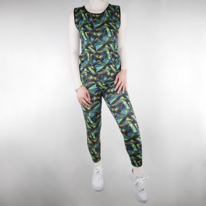 ست بلوز و شلوار زنانه  ورزشی آبی و سبز