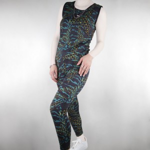 ست بلوز و شلوار ورزشی زنانه سبز و زرد