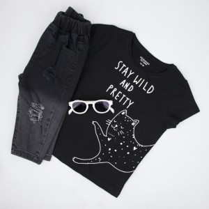 تیشرت بچه گانه طرح گربه