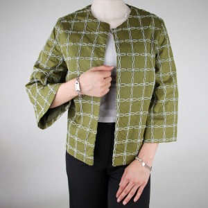 کت زنانه آستین کلوش مدل یقه گرد از برند M2 Collection