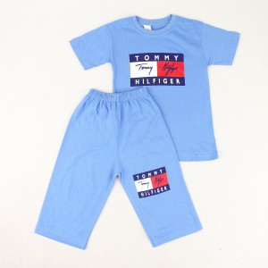 ست پسرانه  تیشرت و شلوارک نوشته دار TOMMY