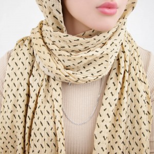 شال زنانه خط چین پلیسه