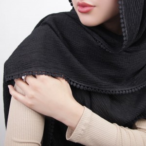 شال زنانه لبه نوار سکه ای