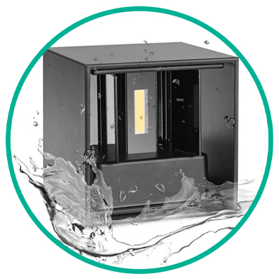 چراغ دکوراتیو دو طرفه مربع دمپردار 10 وات