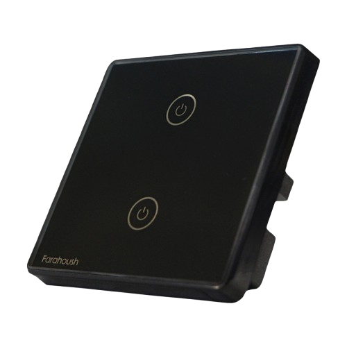 کلید لمسی دو پل فراهوش | کنترل دو مدار روشنایی