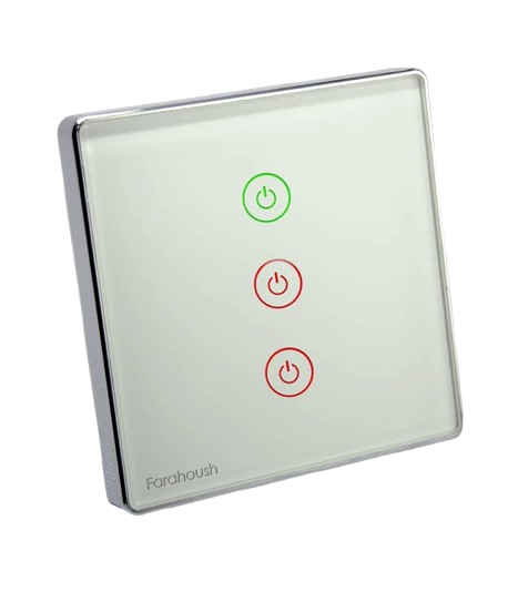 کلید لمسی سه پل فراهوش | کنترل سه مدار روشنایی