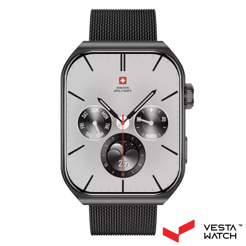 ساعت مچی هوشمند سوئیس میلیتاری SWISS MILITARY مدل SM-WAT-ALPS3-GUNF-GUNSST