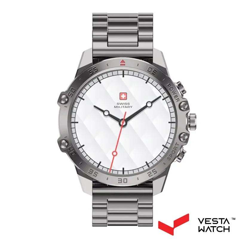 ساعت مچی هوشمند سوئیس میلیتاری SWISS MILITARY مدل SM-WCH-DOM5-SILFSILSTS