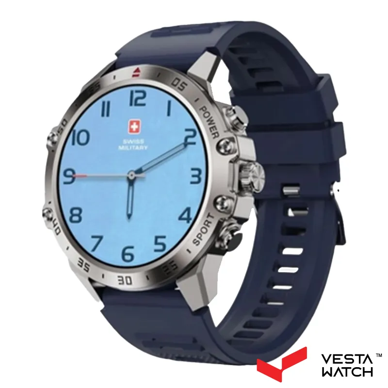 ساعت مچی هوشمند سوئیس میلیتاری SWISS MILITARY مدل SM-WCH-DOM5-SILFBLUSIS