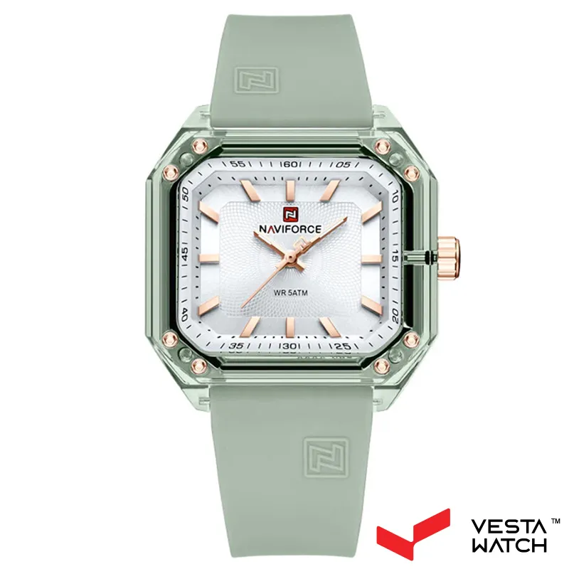 ساعت مچی زنانه نیوی فورس NAVI FORCE مدل NF7106 GN/W/GN