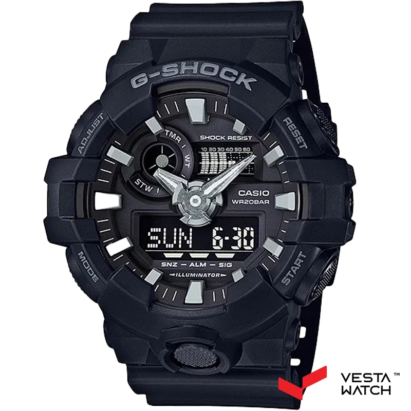 ساعت مچی مردانه کاسیو جی‌شاک CASIO G-SHOCK مدل GA-700-1B