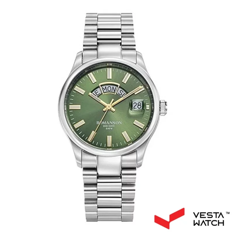 ساعت مچی مردانه رومانسون ROMANSONمدل TM3BF007FMWWAD1G-GREEN