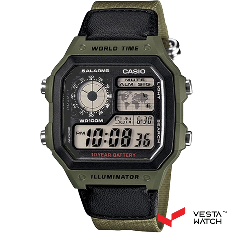 ساعت مچی مردانه کاسیو CASIO مدل AE-1200WHB-3B