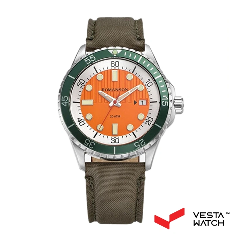 ساعت مچی مردانه رومانسون ROMANSONمدل AL4BS001MMKWAH2W--ORANGE