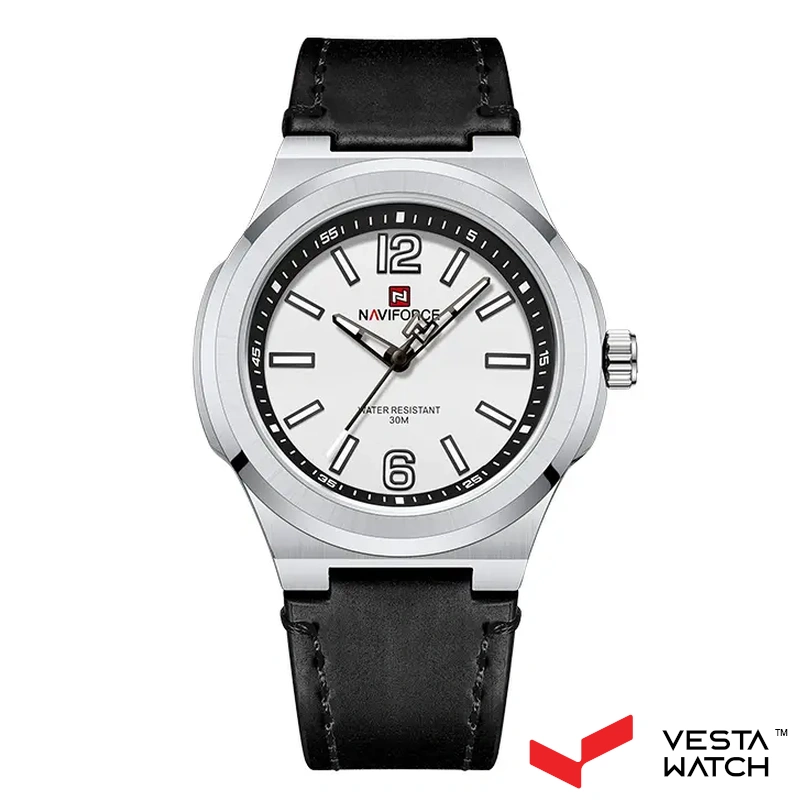 ساعت مچی مردانه نیوی فورس NAVI FORCE مدل NF9233 S/W/B
