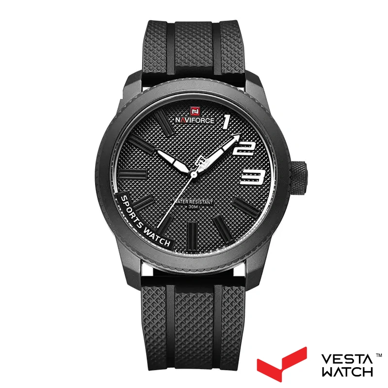 ساعت مچی مردانه نیوی فورس NAVI FORCE مدل NF9202 B/W/B