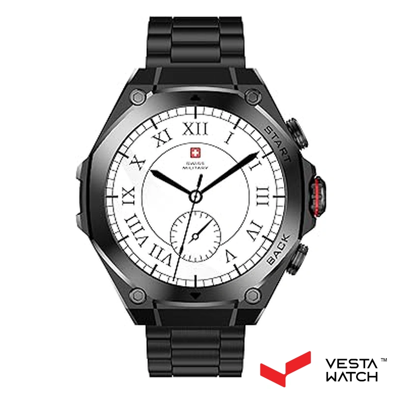 ساعت مچی هوشمند سوئیس میلیتاری SWISS MILITARY مدل  SM-WCH-DOM6-BLKF-GUNMS