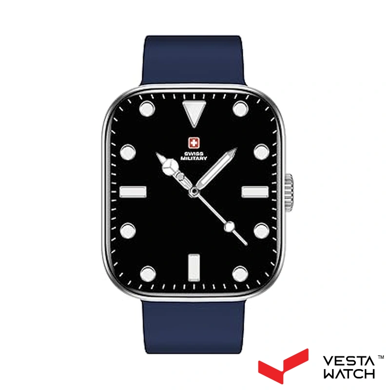 ساعت مچی هوشمند سوئیس میلیتاری SWISS MILITARY مدل  SM-WCH-ALPS4-SILF-BLUSSS