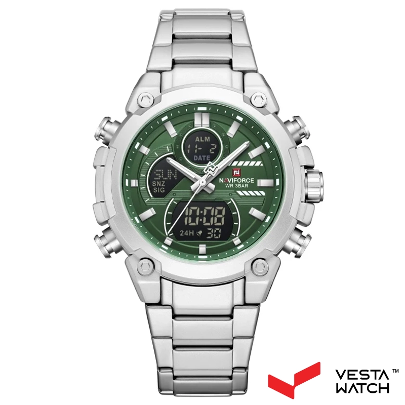 ساعت مچی مردانه نیوی فورس NAVIFORCE مدل NF9278 S/GN/W