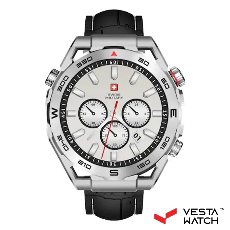 ساعت مچی هوشمند سوئیس میلیتاری SWISS MILITARY مدل SM-W-DOM3-SLF-BLKSIST-2PRESTP