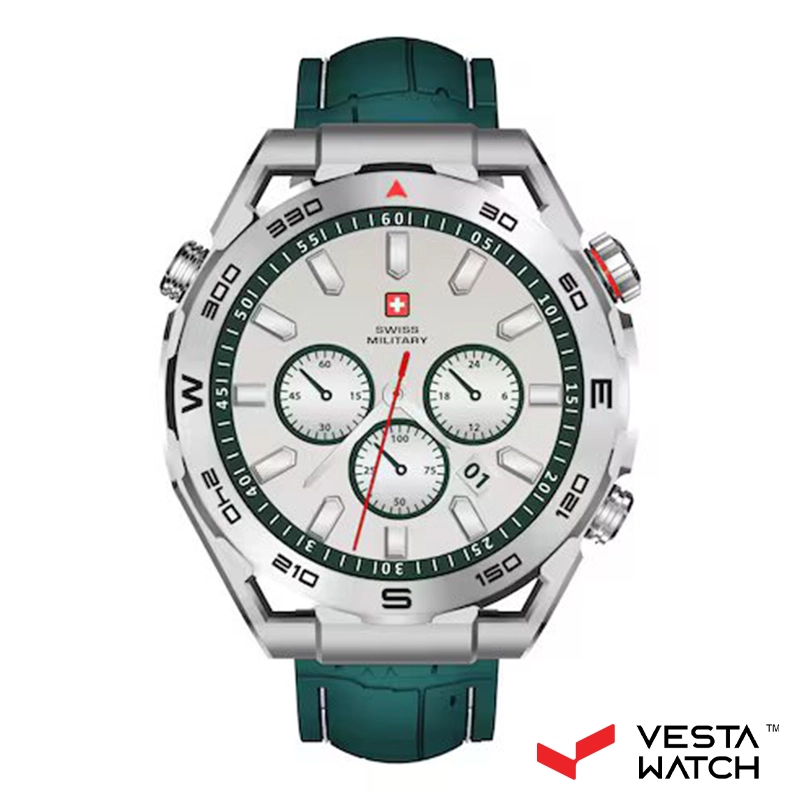 ساعت مچی هوشمند سوئیس میلیتاری SWISS MILITARY مدل SM-W-DOM3-SLF-GRNSIST-2PRESTP