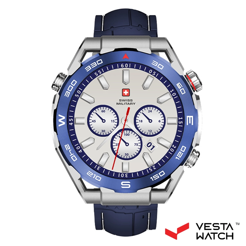 ساعت مچی هوشمند سوئیس میلیتاری SWISS MILITARY مدل  SM-W-DOM3-SLF-BLUSIST-2PRESTP