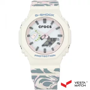 ساعت مچی مردانه و زنانه کاسیو جیشاک  همراه کراکس  CASIO G-SHOCK Crocs Echo Wave Bundle مدل GA2100CROCS25-7P