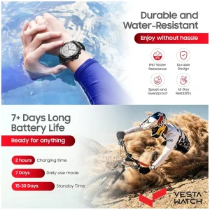 ساعت مچی هوشمند سوئیس میلیتاری SWISS MILITARY مدل  SM-WCH-DOM6-BLKF-GUNMS