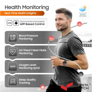 ساعت مچی هوشمند سوئیس میلیتاری SWISS MILITARY مدل SM-WCH-DOM7-GUNF-BLKSTL