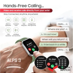 ساعت مچی هوشمند سوئیس میلیتاری SWISS MILITARY مدل  SM-WAT-ALPS3-SLF-GRNSST