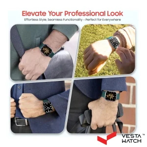 ساعت مچی هوشمند سوئیس میلیتاری SWISS MILITARY مدل  SM-WCH-ALPS4-SILF-GRNS