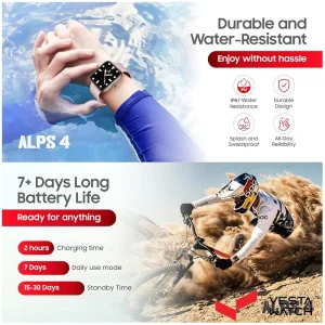 ساعت مچی هوشمند سوئیس میلیتاری SWISS MILITARY مدل SM-WCH-ALPS4-RGLDF-PNKSS