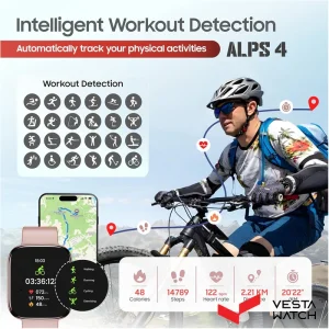 ساعت مچی هوشمند سوئیس میلیتاری SWISS MILITARY مدل SM-WCH-ALPS4-RGLDF-PNKSS