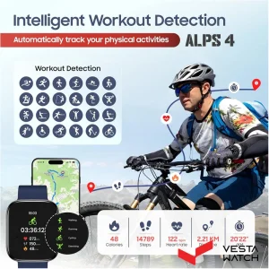 ساعت مچی هوشمند سوئیس میلیتاری SWISS MILITARY مدل  SM-WCH-ALPS4-SILF-BLUSSS