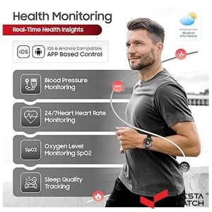 ساعت مچی هوشمند سوئیس میلیتاری SWISS MILITARY مدل  SM-WCH-DOM7-GUNF-BLKS