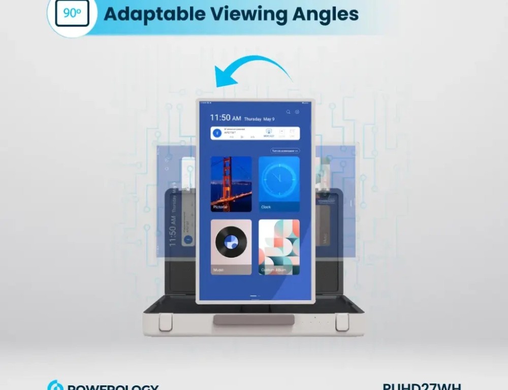 نمایشگر چمدانی ۲۷ اینچ پاورولوژی؛ انتخاب حرفه‌ای برای بیزینس و ارائه‌های پرتابل