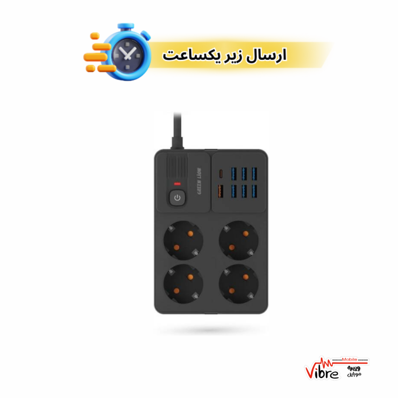 چند راهی هوشمند و شارژر گرین لاین Green Lion Power Socket 7 USB-A Port & 1 PD Port 3250W