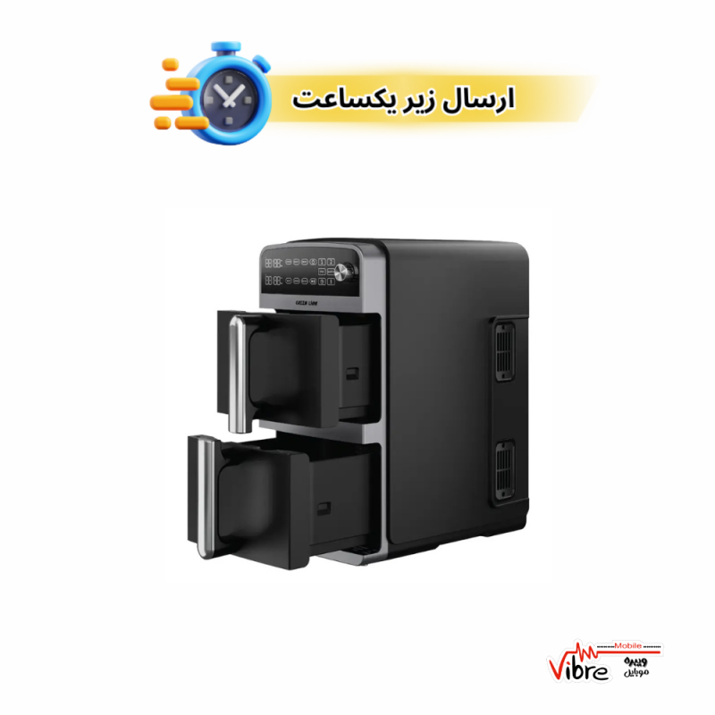 سرخ کن هوا پز دو طبقه 10 لیتری گرین لاین مدل Green Lion 10L Double-Decker Air Fryer