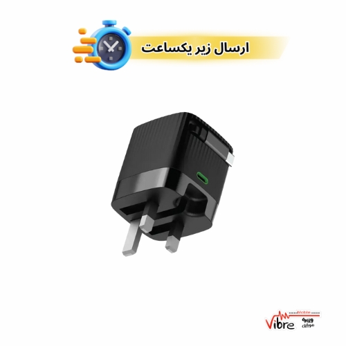 شارژر گرین لاین مدل GNGAN65W با کابل جمع‌شونده 65 وات PD 3.0