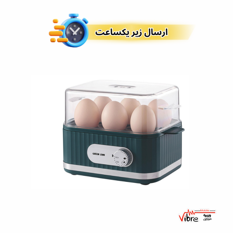 تخم‌مرغ‌پز هوشمند گرین لاین مدل Green Lion Smart Egg Cooker با ظرفیت ۶ عدد و کنترل تایمر