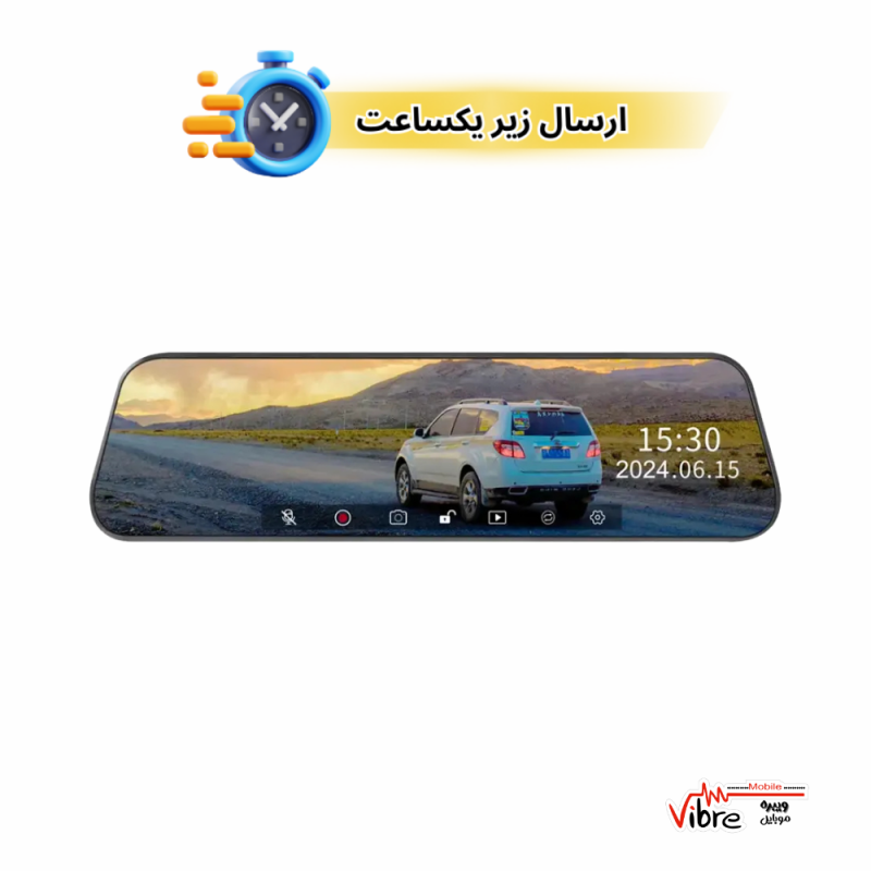 دوربین آینه‌ای خودرو پرودو مدل Mirror | ضبط ویدیو Full HD + زاویه دید ۱۵۰ درجه | پشتیبانی از کارت حافظه تا ۶۴ گیگابایت
