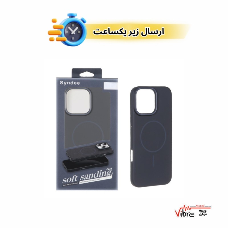 قاب اورجینال Syndee پشت سخت MagSafe مدل Apple iPhone 16 Pro Max - مشکی (پک دار)
