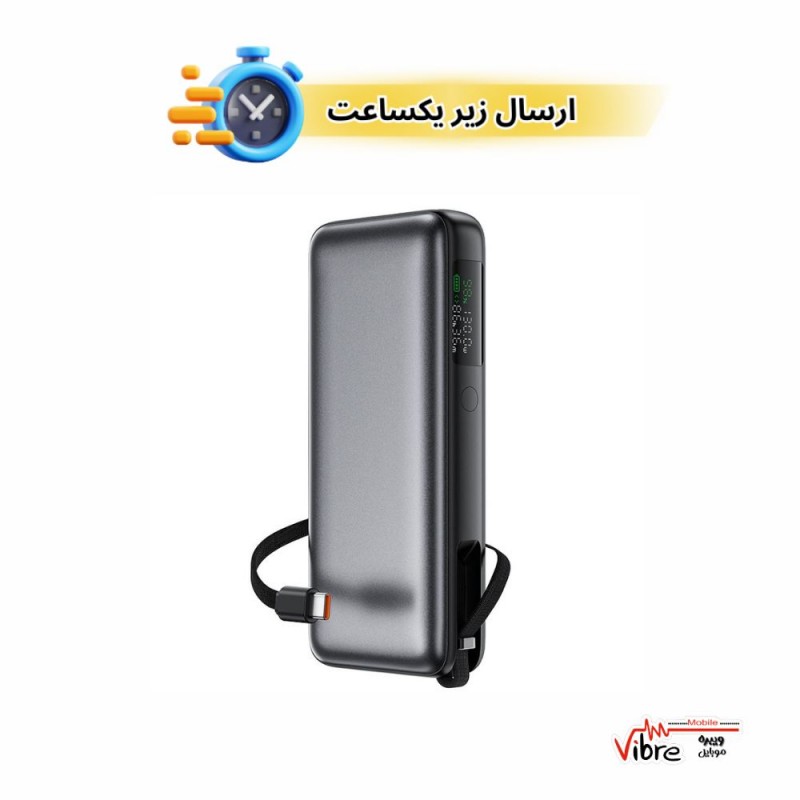 پاوربانک 20000 ایس فست ACEFAST M22 PD130W GaN Fast Charger توان 130 وات همراه با کابل متصل