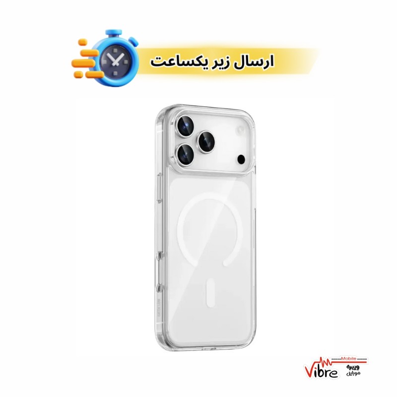 قاب شفاف مگسیف گرین لاین ۱۷ پرومکس مدل  Green Lion MagSafe Crystal Clear Case for iPhone 17 promax