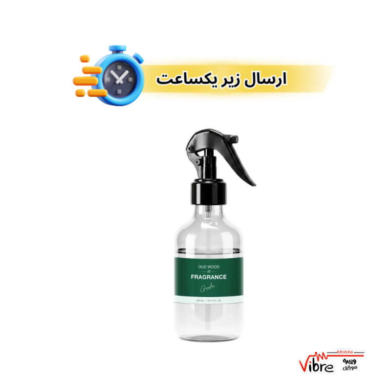اسپری خوشبو کننده هوا گرین لاین مدل Green Lion Fragrance Spray Oud Wood رایحه عود 300 میلی‌لیتر