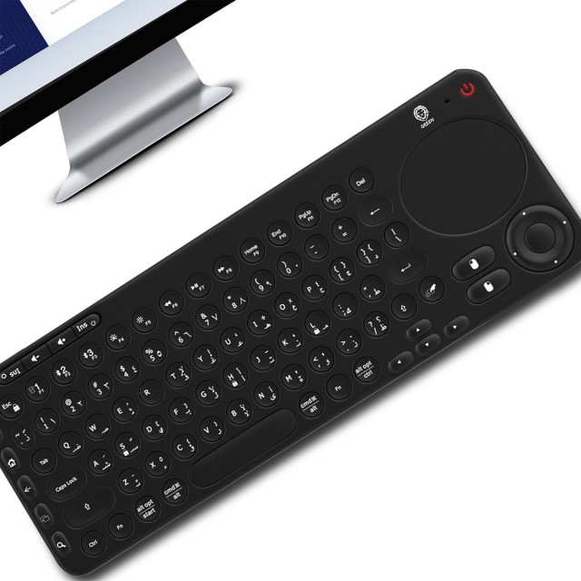 کیبورد بی سیم با تاچ پد دو زبانه گرین Green Dual Mode Portable Wireless Keyboard with Touch Pad Black
