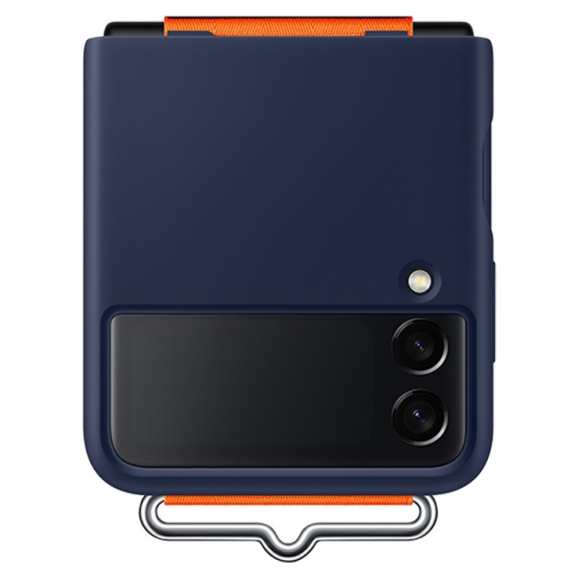 محافظ و کاور سیلیکونی گوشی موبایل سامسونگ galaxy Z Flip 3 5G همراه بند مدل EF-GF711