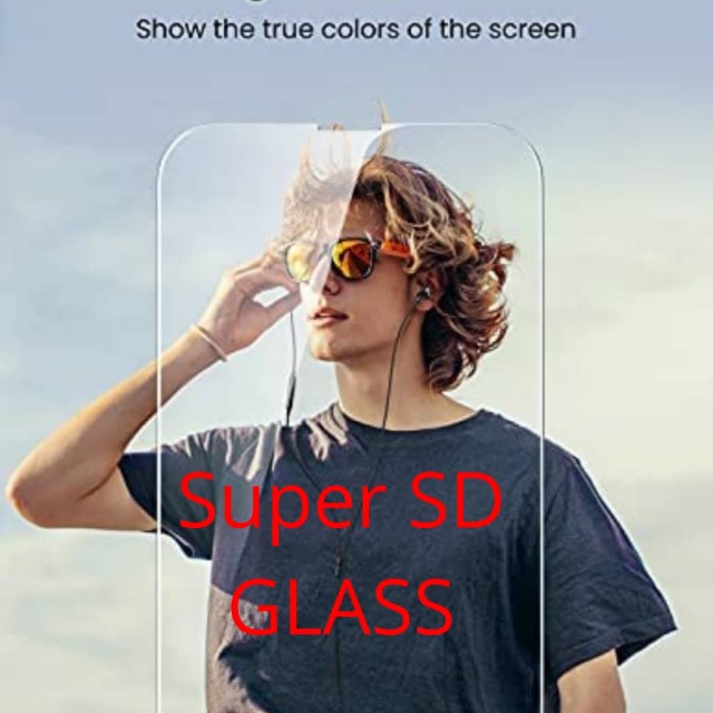 محافظ صفحه نمایش گوشی های اپل و گلس فول بدون حاشیه آیفون مدل SUPER GLASS به همراه توری محافظ برای میکرفون
